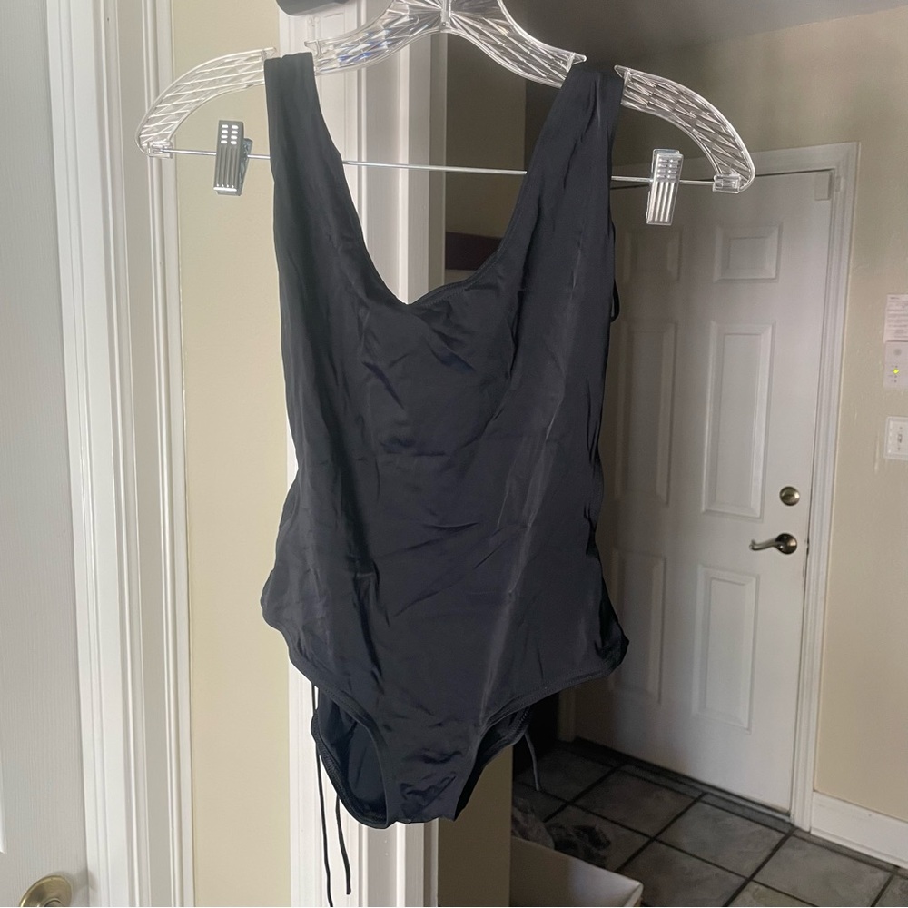 Blackmilk black one piece swim suit with strappy back size M as new